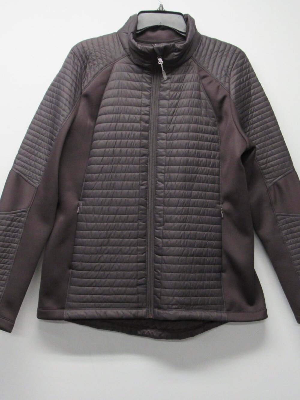 Calia by Carrie Underwood Full Zip Hybrid Quilted Jacket Women's sz XL Taupe